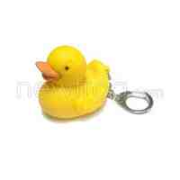 LED Flashlight Keychain Cute Rubber Duck Light Quacks 