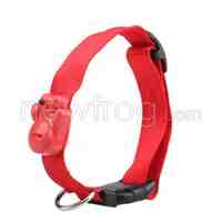 Dog Collar LED Light Pet Cat 6 LED Flashing Safety Collar Tag Red