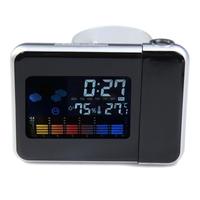 Digital LCD LED Projector Alarm Clock Weather Station Thermometer Calendar