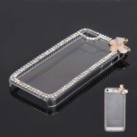 Transparent Clear Crystal White Butterfly Hard Case Back Cover for iPhone