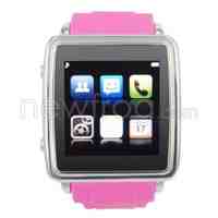 Touch Screen Bluetooth Sync Smart Watch Mini Phone Rose for Android