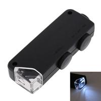 Mini 60X-100X Magnifying LED Illuminated Zoom Microscope Loupe Magnifier