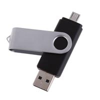 Mini 2 In 1 16GB U-Disk Micro USB Flash Drive for Android Phones Black