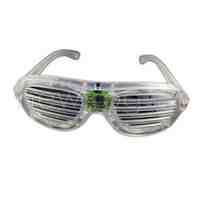 Light Up Shutter Shades LED Fashion Glow Light Glasses Clear