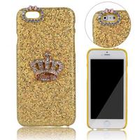 Glitter Bling Diamond Crown Back Case for iPhone 6 4.7 Gold