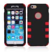 Robot Style Plastic Silicone Back Case for iPhone 6 4.7 Red