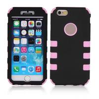 Robot Style Plastic Silicone Back Case for iPhone 6 4.7 Pink