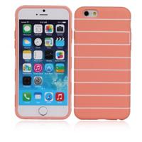 Stripes Soft Rubber Back Case for iPhone 6 4.7 Pink