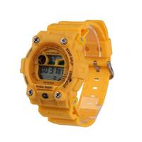 Man Swimming Waterproof Silicone Strap Watch Sports Digital Watch Yellow