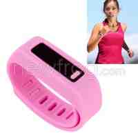 OLED Bluetooth Bracelet Smart Watch with Pedometer for Android iPhone Pink