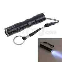 Black Mini LED Flashlight 3W AA 300LM Torch