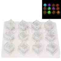 12PCS Ice Cube Style Water Sensor LED Nightlight Set Colorful