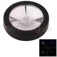 7-Color LED Light PC Cup Coaster Mat Black