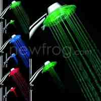 Bathroom Water Glow Colorful LED Shower Head with Temperature Sensor