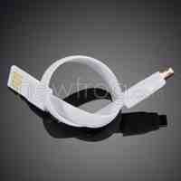 Bracelet Creative Noodle Magnetic Data Cable for Samsung Android White