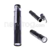 Mini LED Flashlight Torch 3W Keychain Outdoor Light Waterproof Black