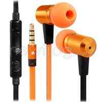 VYKON MK-3 Stereo Earbuds Earphones with Mic for Android Phone Orange