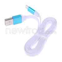 Data Sync Charging Metal Micro USB Cable for Android Phones Sky Blue