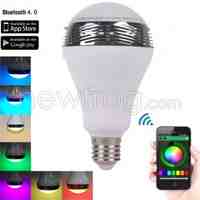 APP Control Wireless Bluetooth Speaker LED Light Colorful Bulb Lamp