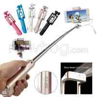 Extendable Selfie Monopod Rod with LED Light for iPhone Android Phones