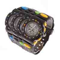 Large Dial Waterproof Plastic Watchband Sport Watch