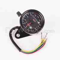 Motorcycle Dual Odometer Speedometer Gauge LED Backlight Signal Light