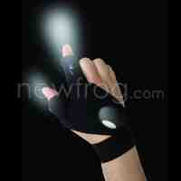 Outdoor Fishing Magic Strap Fingerless Glove LED Flashlight Torch Cover 