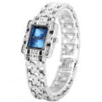 Chaoyada Beautiful Quartz Chain Watch with Rectangle Dial Steel Watch Band for Women