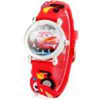 Cute Quartz Watch Car Pattern Rubber Watch Band for Children