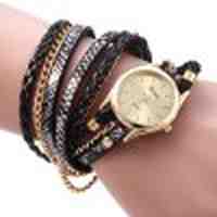 Women Woven Bracelet Quartz Watch