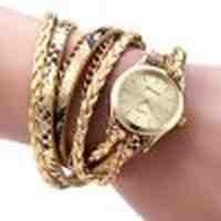 Women Woven Bracelet Quartz Watch