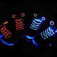 A Pair of Colorful Luminous LED Shoelace