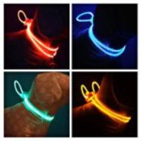 1PCS Fashion LED Optical Fiber Light Dog Flashing Collar