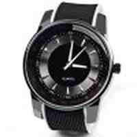 Quartz Watch Needles Indicate Rubber Watchband for Unisex