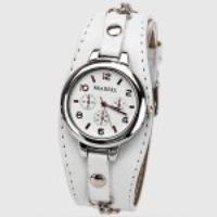 Cute Quartz Watch with Arabic Numbers Indicate Leather Watch Band for Women