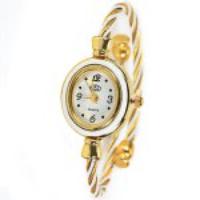 Portable Quartz Watch with 4 Arabic Numbers   Dots Indicate Alloy Watch Band for Women   White