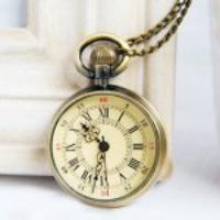 Fashion Vintage Style Pocket Watch Pendant Necklace