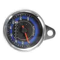 Blue LED Motorcycle Odometer Speedometer Gauges Head Turn Signal Light