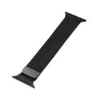 Stainless Steel Magnetic Loop Strap Watch Band For Apple Watch 38mm Black