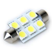 37mm 6 LED SMD Festoon Bulb White Dome Light