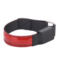 Running Cycling LED Flashing Adjustable Reflective Armband - Red