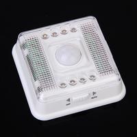 8 LED Auto PIR Sensor Motion Detector LED Light Lamp L0803 White