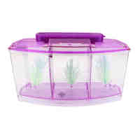 Aquarium LED Triple Breeding Breeder Isolation Box Hatchery Incubator Purple