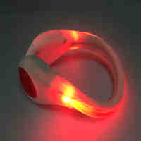 LED Shoe Clip Safety Red Light White Case