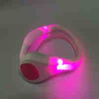 LED Shoe Clip Safety Pink Light White Case