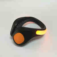 LED Shoe Clip Safety Orange Light Black Case