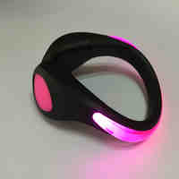 LED Shoe Clip Safety Pink Light Black Case