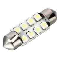 Bicuspid 36MM 8-SMD 1210 LED 5800-6500K Car LED White Light