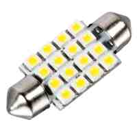 Bicuspid 36MM 16-SMD 1210 LED 5800-6500K Car LED Light Warm White Light