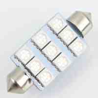 Bicuspid 41mm 12V 9 LED 5050 Car LED Light Blue Light